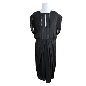 Zimmerman Black Crew Neck Midi Length Dress Size 3 or 10…